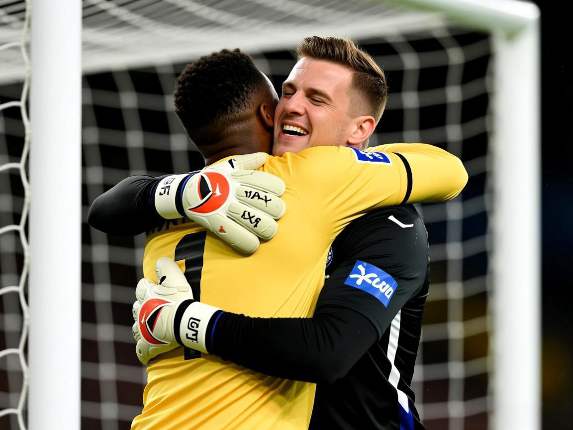 对手拥抱失误门将暖人