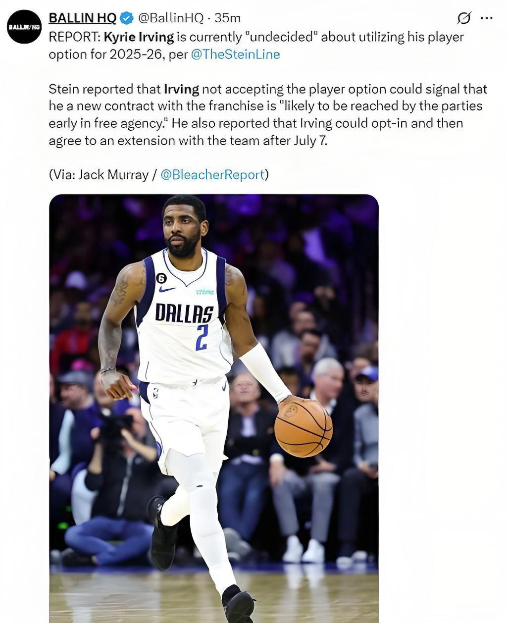 欧文降薪续约 独行侠获中产特例空间